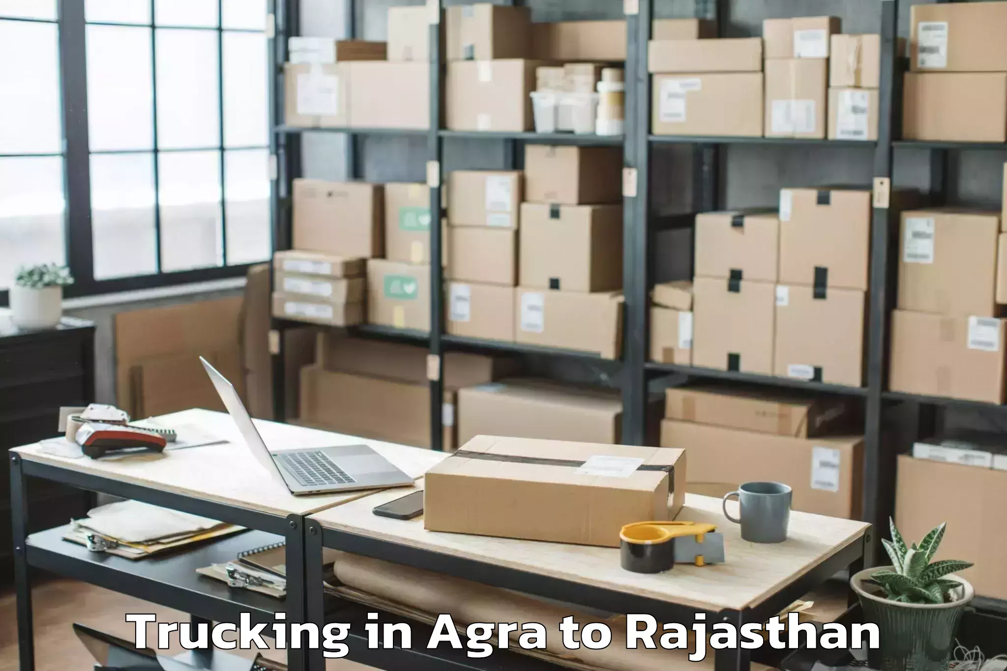 Top Agra to Nadbai Trucking Available